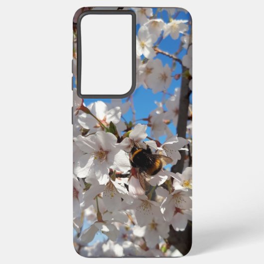 Coque Samsung Galaxy Bumblebee sur la fleur de cerisier sauvage (Verso)
