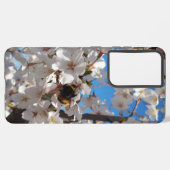 Coque Samsung Galaxy Bumblebee sur la fleur de cerisier sauvage (Verso Horizontal)