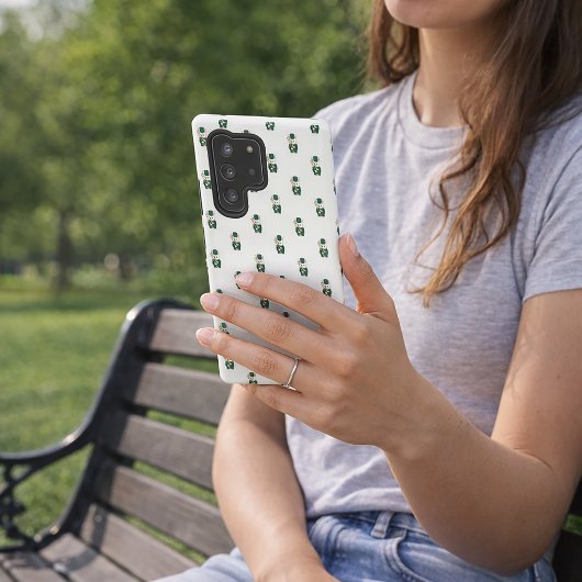 Coque Samsung Galaxy Bunny Trombone Player Green Marching Band Pattern