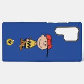 Coque Samsung Galaxy cacahuètes | Charlie Brown Baseball Smile (Verso Horizontal)