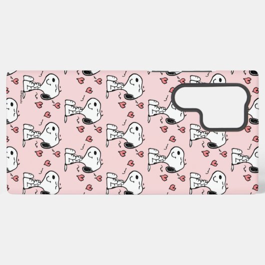 Coque Samsung Galaxy cacahuètes | Coeurs de snoopy (Verso Horizontal)