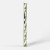 Coque Samsung Galaxy Cadeau de fleur sauvage violette jaune initiale mo (Côté droit)
