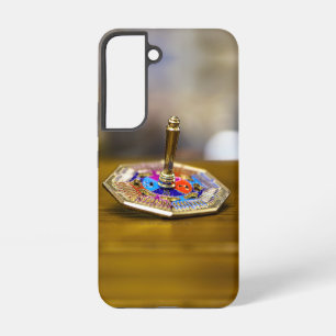 Coque Samsung Galaxy Cadeau de toupie de Hanukkah SlipperyJoe à base oc