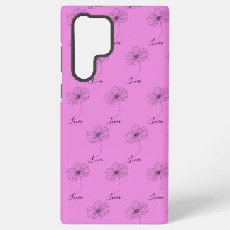 Coque Samsung Galaxy Cadeau personnalisé de fleur de naissance de cosmo