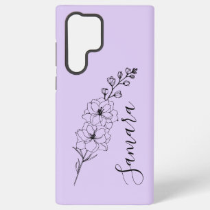 Coque Samsung Galaxy Cadeau personnalisé de fleur de naissance de Delph