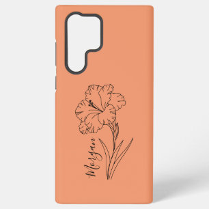 Coque Samsung Galaxy Cadeau personnalisé de fleur de naissance de Glaïe