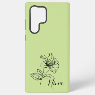 Coque Samsung Galaxy Cadeau personnalisé Juin Honeysucké Fleur de naiss