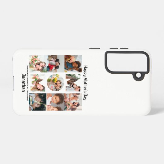 Coque Samsung Galaxy Cadeau personnalisé pour maman mère Fête 9 Photo C (Verso Horizontal)
