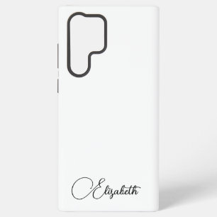 Coque Samsung Galaxy Cadeaux Élégants Monogramme Typographie Nom Blanc
