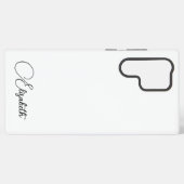 Coque Samsung Galaxy Cadeaux Élégants Monogramme Typographie Nom Blanc (Verso Horizontal)