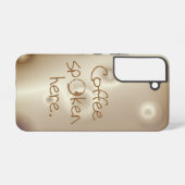 Coque Samsung Galaxy Café Parlé Ici (Verso Horizontal)