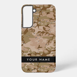 Coque Samsung Galaxy Cailloux du Camouflage du désert, Votre nom, Perso