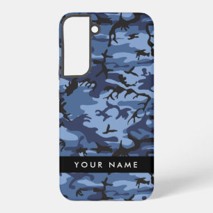 Coque Samsung Galaxy Camouflage Bleu Marine Personnalisez votre nom