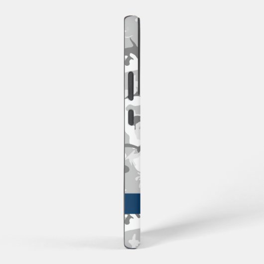 Coque Samsung Galaxy Camouflage gris neige d'hiver Votre nom Personnali (Côté droit)