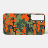 Coque Samsung Galaxy Camouflage orange et vert, Militaire, Armée (Verso Horizontal)
