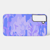 Coque Samsung Galaxy Camouflage Pastel Blue Motif Abstrait (Verso Horizontal)