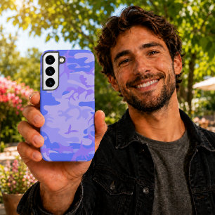 Coque Samsung Galaxy Camouflage Pastel Blue Motif Abstrait