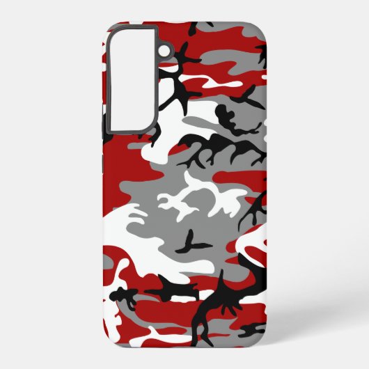 Coque Samsung Galaxy Camouflage rouge et gris, Militaire, Armée (Verso)