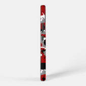 Coque Samsung Galaxy Camouflage rouge et gris Votre nom Personnaliser (Côté droit)