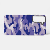 Coque Samsung Galaxy Camping Chasse Camping Camouflage bleu (Verso Horizontal)
