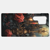 Coque Samsung Galaxy CANDLEABRA GOTHIQUE éffrayant À ROSES ROUGES (Verso Horizontal)