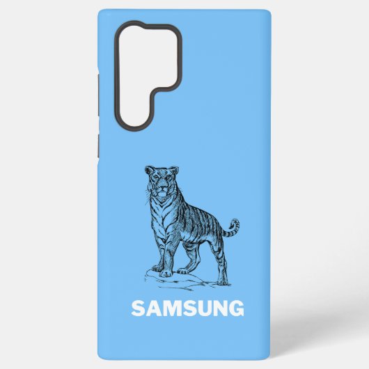 Coque Samsung Galaxy Capot Samsung S22/S23 avec tigre audacieux (Verso)