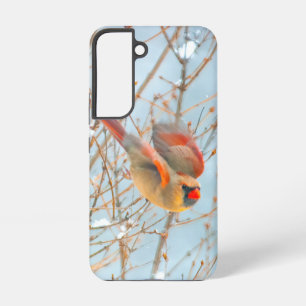 Coque Samsung Galaxy Cardinal du Nord en Vol - Photographie Originale