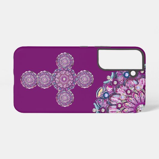 Coque Samsung Galaxy Cardinal Red Rosace (Verso Horizontal)