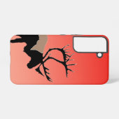 Coque Samsung Galaxy Caribou au coucher du soleil - Art original de la  (Verso Horizontal)