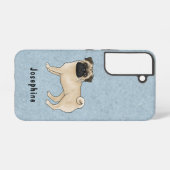 Coque Samsung Galaxy Carlin Fawn Mops reproduire Chien Dessin Illustrat (Verso Horizontal)