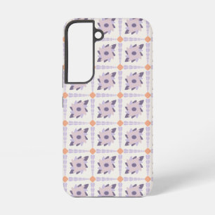 Coque Samsung Galaxy Carreau décoratif coloré pastel violet
