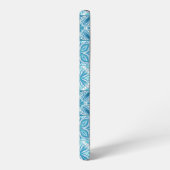 Coque Samsung Galaxy Carreaux décorés en bleu et blanc (Côté gauche)