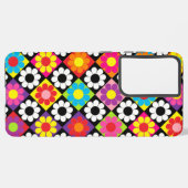 Coque Samsung Galaxy Carrés Pop Flower Power (Verso Horizontal)