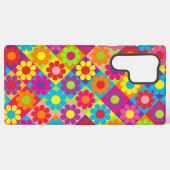 Coque Samsung Galaxy Carrés Pop Flower Power (Verso Horizontal)