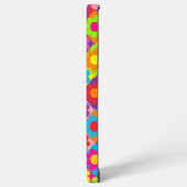 Coque Samsung Galaxy Carrés Pop Flower Power (Côté gauche)