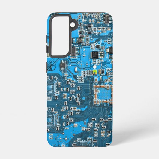 Coque Samsung Galaxy Carte circuit bleu circuit imprimé à circuit impri (Verso)