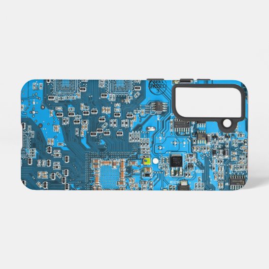Coque Samsung Galaxy Carte circuit bleu circuit imprimé à circuit impri (Verso Horizontal)