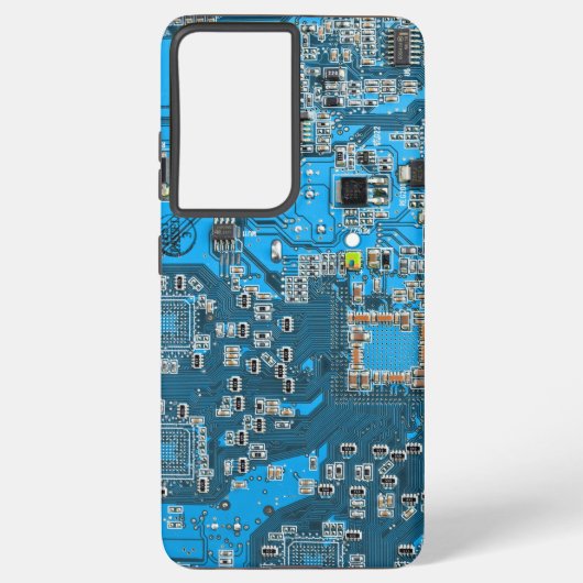 Coque Samsung Galaxy Carte circuit bleu circuit imprimé à circuit impri (Verso)