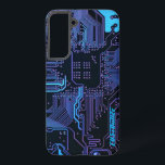 Coque Samsung Galaxy Carte de circuit électronique bleu PCB personnalis<br><div class="desc">Cadeaux de circuits imprimés personnalisés pour les geeks ou cadeaux pour les nerds. En voici un pour l'Ordinateur Nerd ou Geek en chacun de nous. Geek Sortez votre Nerd avec cette carte de circuit électronique PCB personnalisée. Il s'agit d'une image de fond d'une carte de circuit imprimé ou d'une carte...</div>