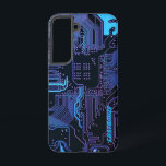 Coque Samsung Galaxy Carte de circuit électronique bleu PCB personnalis<br><div class="desc">Cadeaux de circuits imprimés personnalisés pour les geeks ou cadeaux pour les nerds. En voici un pour l'Ordinateur Nerd ou Geek en chacun de nous. Geek Sortez votre Nerd avec cette carte de circuit électronique PCB personnalisée. Il s'agit d'une image de fond d'une carte de circuit imprimé ou d'une carte...</div>