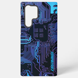 Coque Samsung Galaxy Carte de circuit électronique bleu PCB personnalis