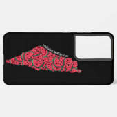 Coque Samsung Galaxy Carte de Palestine remplie de pastèques | Palestin (Verso Horizontal)