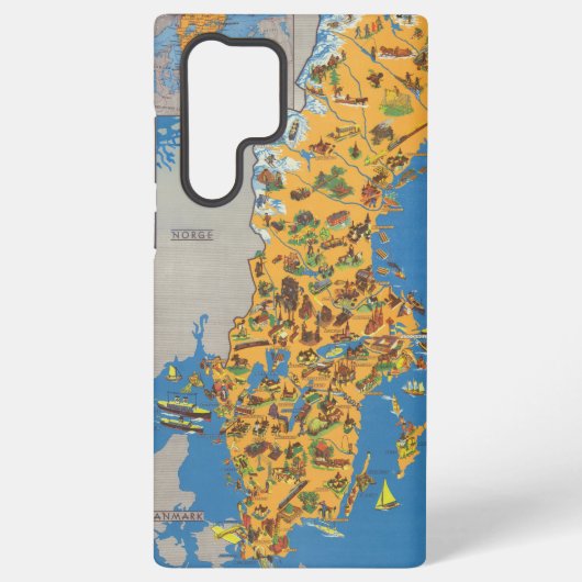 Coque Samsung Galaxy Carte de Suède (Verso)