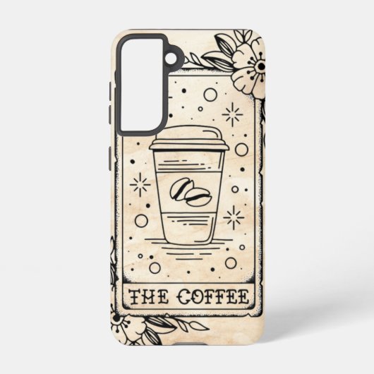 Coque Samsung Galaxy Carte Tarot Café (Verso)