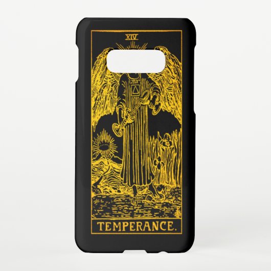 Coque Samsung Galaxy Carte Tarot Température | Or et noir | (Dos)