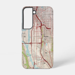 Coque Samsung Galaxy Carte topographique de la ville de Seattle