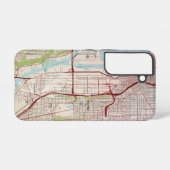 Coque Samsung Galaxy Carte topographique de la ville de Seattle (Verso Horizontal)