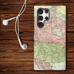 Coque Samsung Galaxy Carte vintage Amérique du Nord<br><div class="desc">Le boîtier téléphonique Samsung Galaxy S22 est imprimé avec un motif de carte vintage de l'Amérique du Nord. Convient à plusieurs modèles Samsung ainsi qu'une variété d'autres téléphones. Sélectionnez le vôtre dans le menu déroulant.</div>