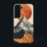 Coque Samsung Galaxy Cas de téléphone lumineux du sommet Crimson<br><div class="desc">Un soleil rouge éclatant se couche derrière des pics foncés et déchiquetés dans ce design saisissant plein de puissance naturelle et de drame visuel.</div>