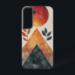 Coque Samsung Galaxy Case téléphonique Unity Peaks<br><div class="desc">Deux pics symétriques accentués de motifs de soleil et de nature créent une oeuvre d'art équilibrée et symbolique pleine de contraste et d'harmonie.</div>